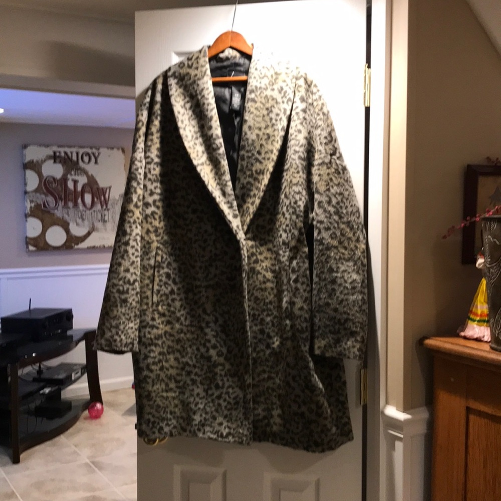Lane Bryant leopard print coat.